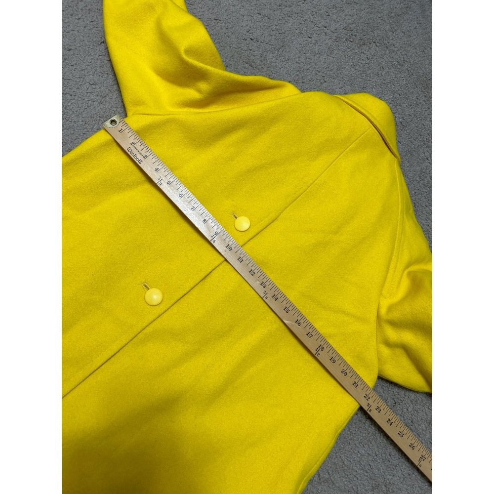 S.B.II Bitterman Vintage Womens 9/10 Trench Coat Bright Yellow Stylish - Picture 7 of 9